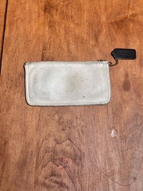 Coach White Leather Pouch